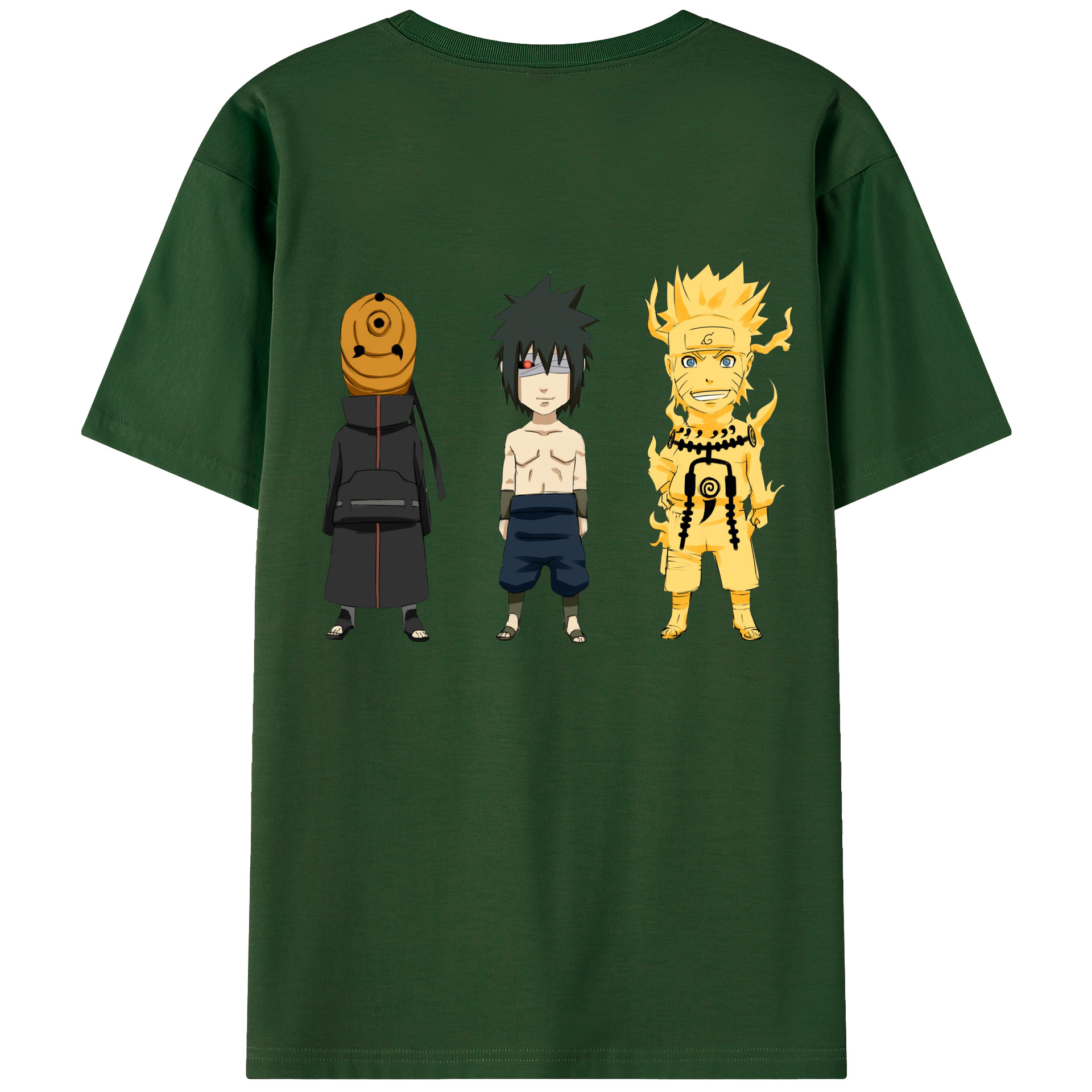 （画像用） NARUTO -ナルト- うちは サスケ Uchiha Sasuke 綿100％半袖Tシャツ（背面プリント）